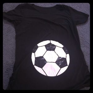 Soccer Maternity Baby Bump T-Shirt